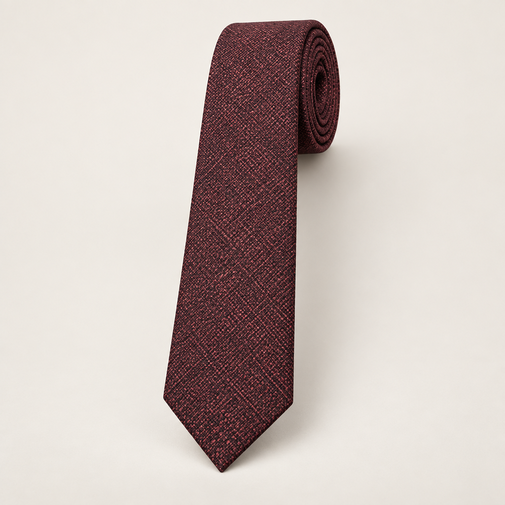 Tovqera™ Vintage Textured Slim Tie image 01