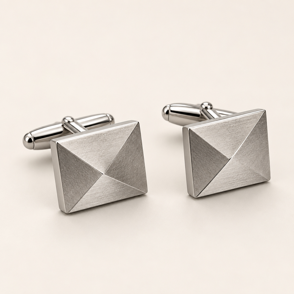 Tovqera™ Geometric Metal Business Cufflinks image 01